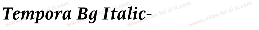 Tempora Bg Italic字体转换